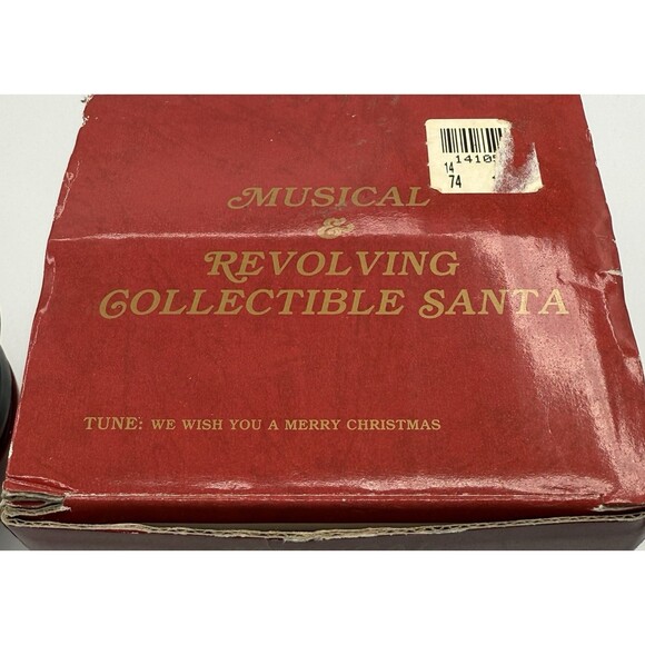Vtg Musical Revolving Santa 7” Windsor Collection Roly Poly Video Works Wind 90s - Picture 9 of 12
